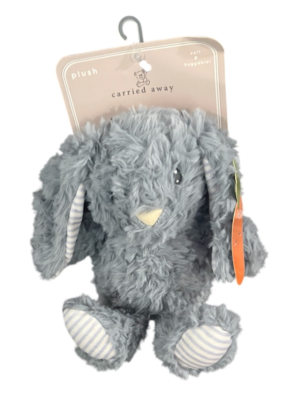 Carried Away Stepping Stones Grayish/Bluish Plush Bunny 11” Tall NWT